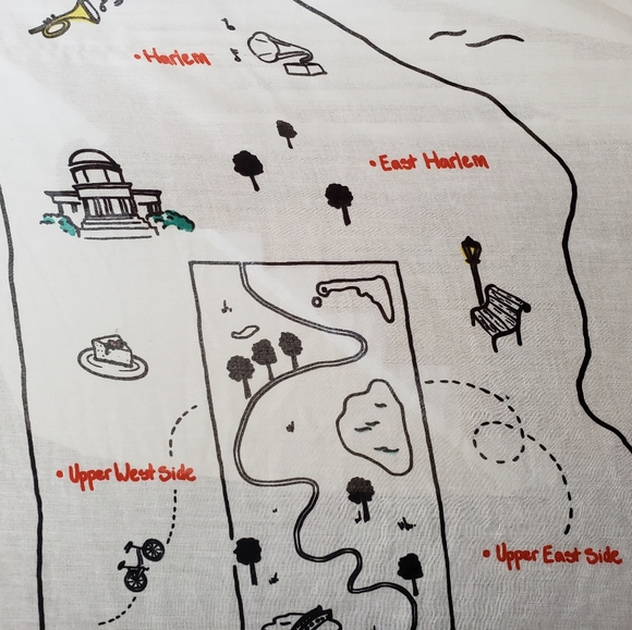 Old Navy New York City Printed Wrap Shawl, Rayon, 71" x 39" Good used condition - Picture 5 of 6